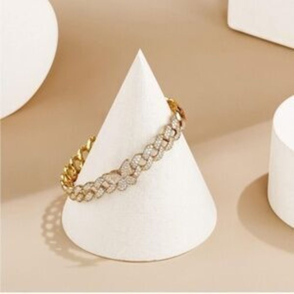 14K Gold Plated CZ Butterfly Cuff Bracelet